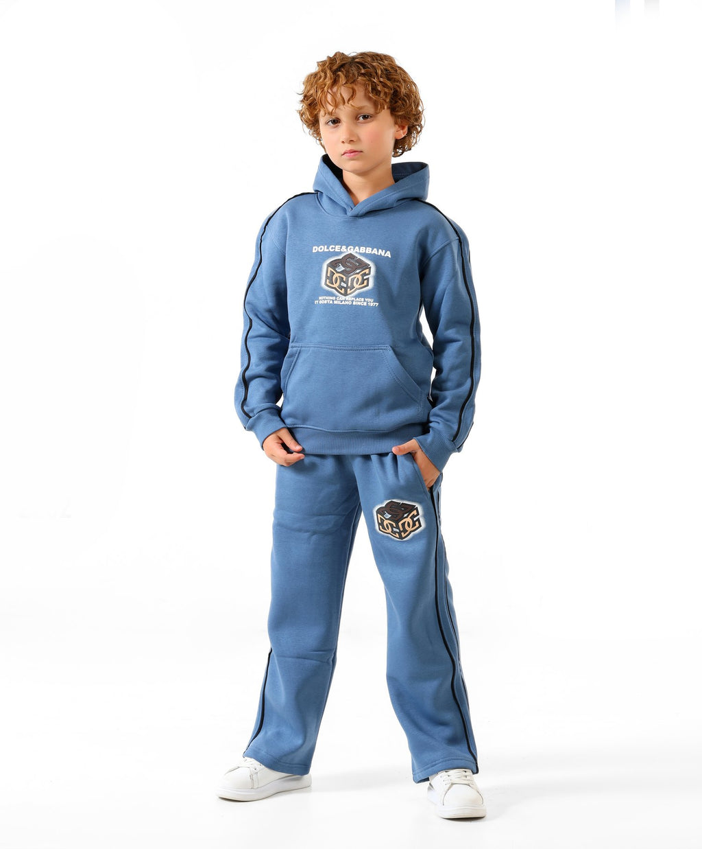 Blue - Hex hoodie set - boys