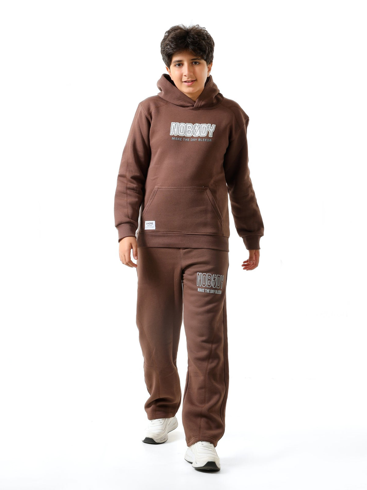 Brown - Nobody hoodie set - older boys