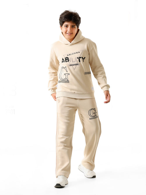 Beige - Ability hoodie set - older boys