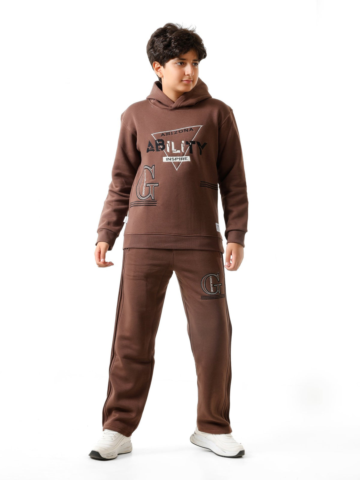 Brown - Ability hoodie set - older boys