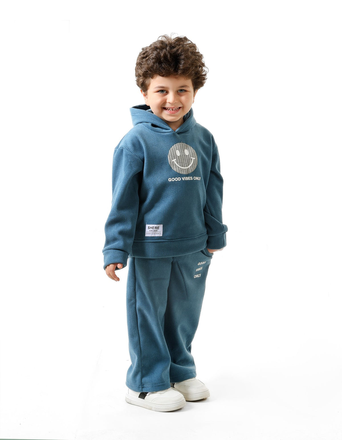 Blue - Good Vibes hoodie set - little boys
